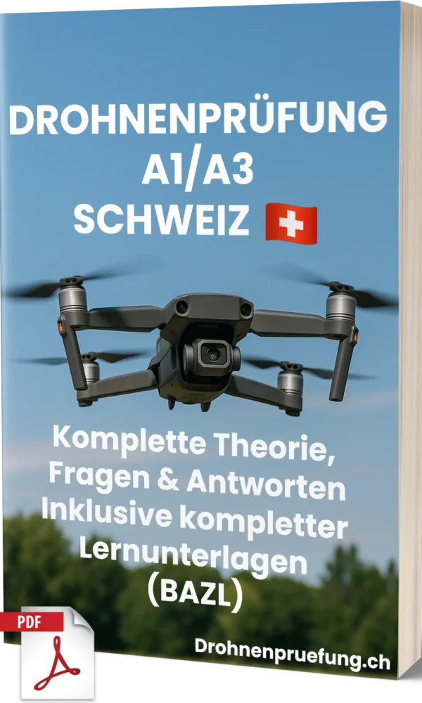 Schweiz A1/A3-Drohnenprüfung – Komplette Theorie, 500+ prüfungsnahe Fragen & Antworten mit ausführlichen Erklärungen – Bild 1