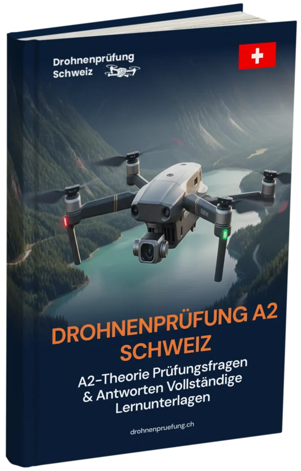 Drohnenprüfung A2 Schweiz – Vertiefte Theorie, umfassende Lernunterlagen & über 500 prüfungsnahe Fragen und Antworten